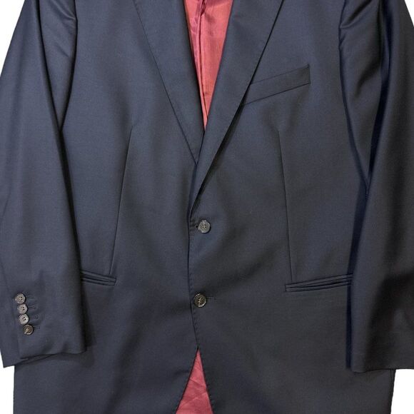 Oliver Wicks Wool Blazer in Navy Blue Tailored in Europe Platinum 140s Size 44R - Picture 7 of 15